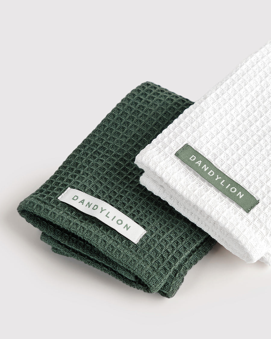 Paw Towel Pack of 2 | Green + White