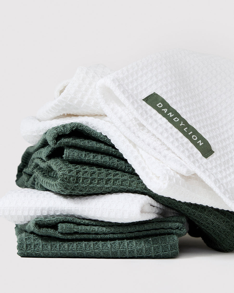 Paw Towel Pack of 2 | Green + White