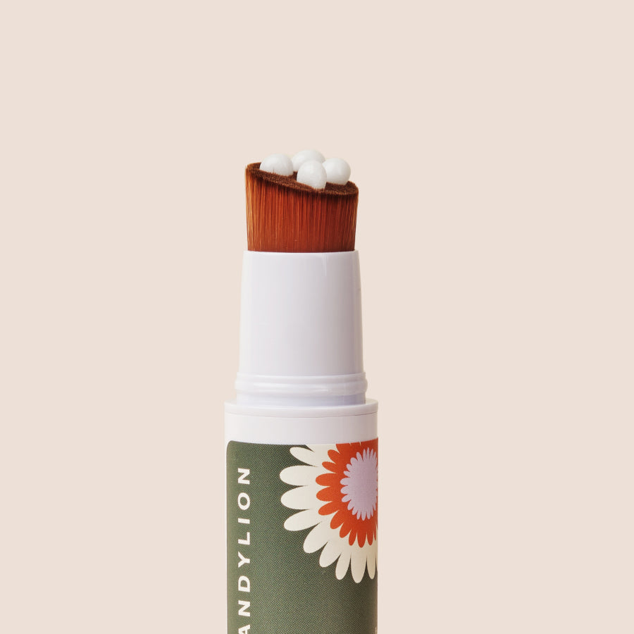 'Dandylion Clean Paws No-Rinse Foaming Cleanser with silicone bristles for deep cleaning dog paws.'